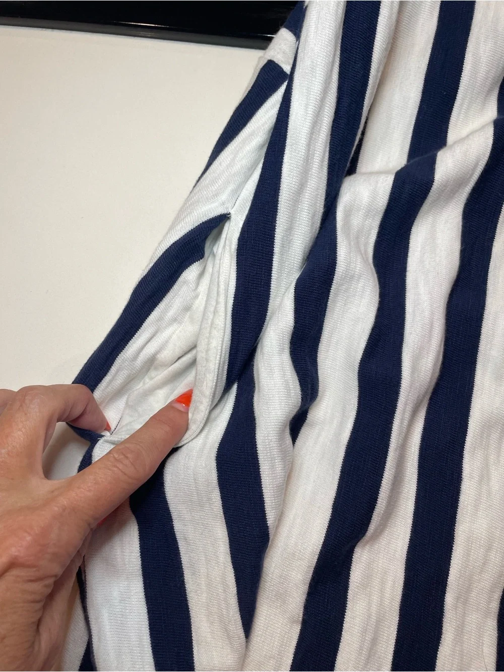 Madewell Blue White Striped Nautical Dress Tunic Cover Up Deep Pockets Travel - Picture 6 of 8